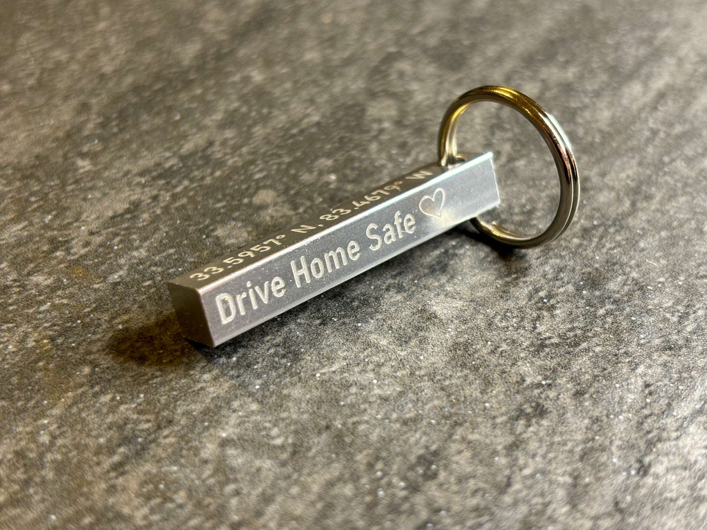 Personalized Keychain, Aluminum bar