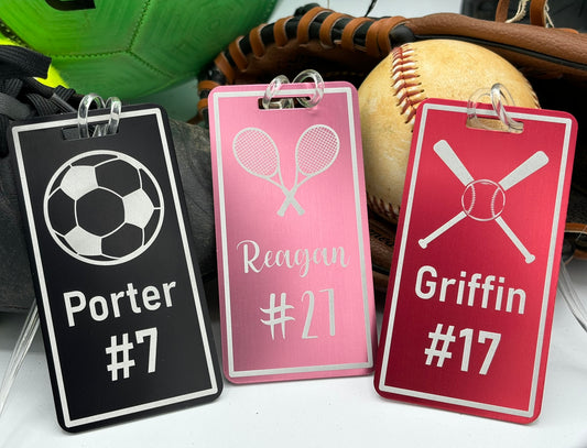 Aluminum Sports Bag Tag