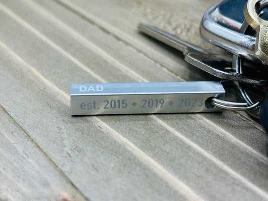 Personalized Keychain, Aluminum bar