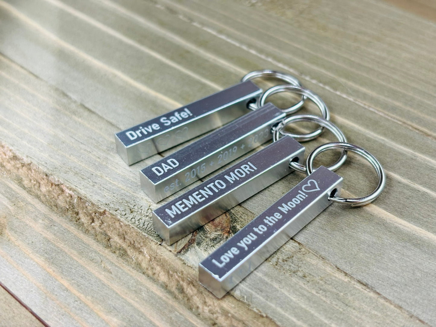 Personalized Keychain, Aluminum bar