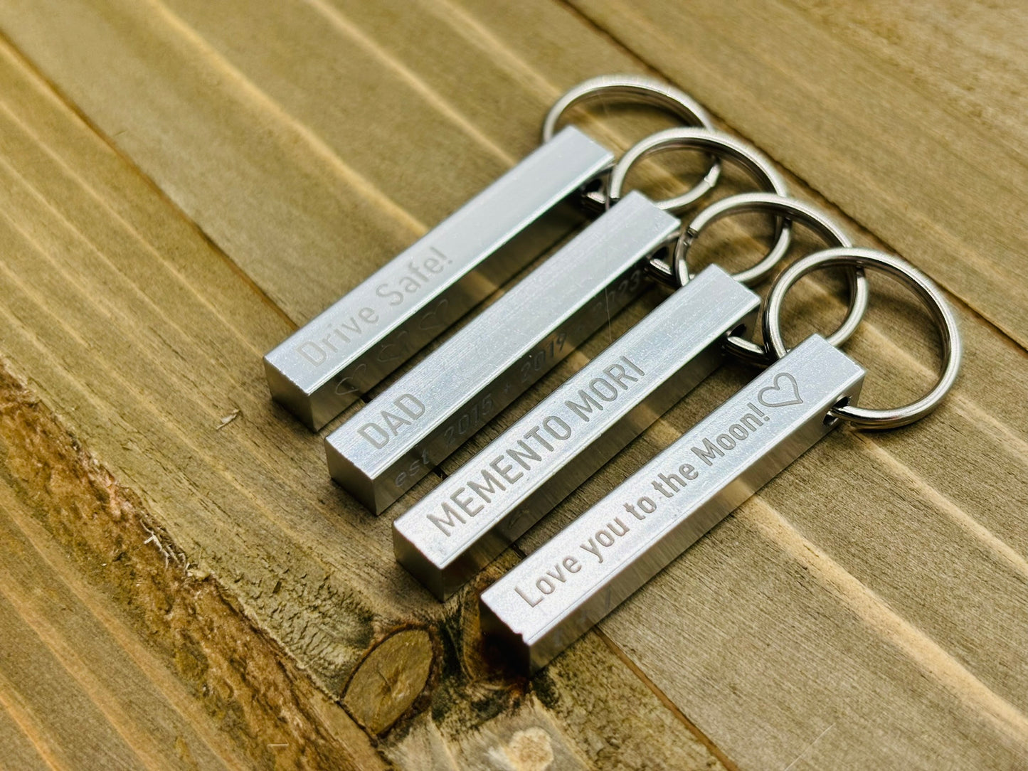 Personalized Keychain, Aluminum bar