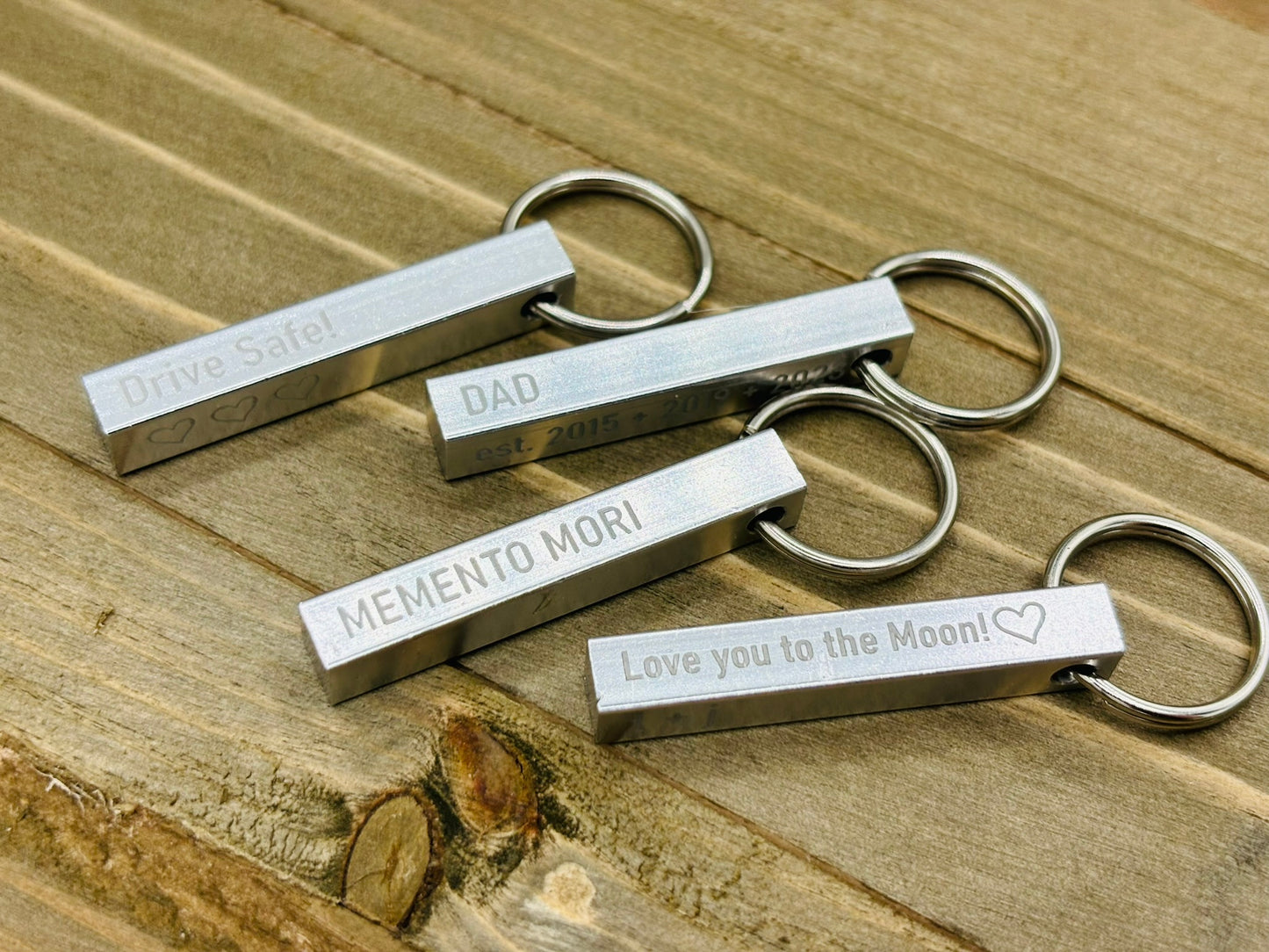 Personalized Keychain, Aluminum bar