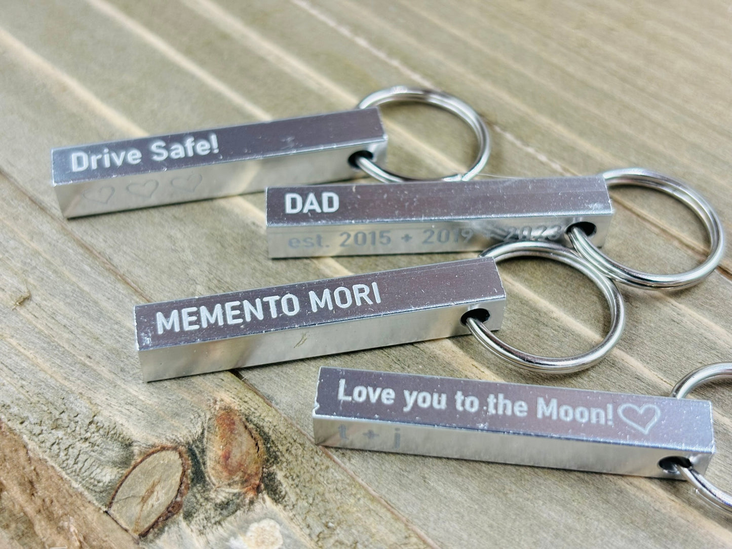 Personalized Keychain, Aluminum bar