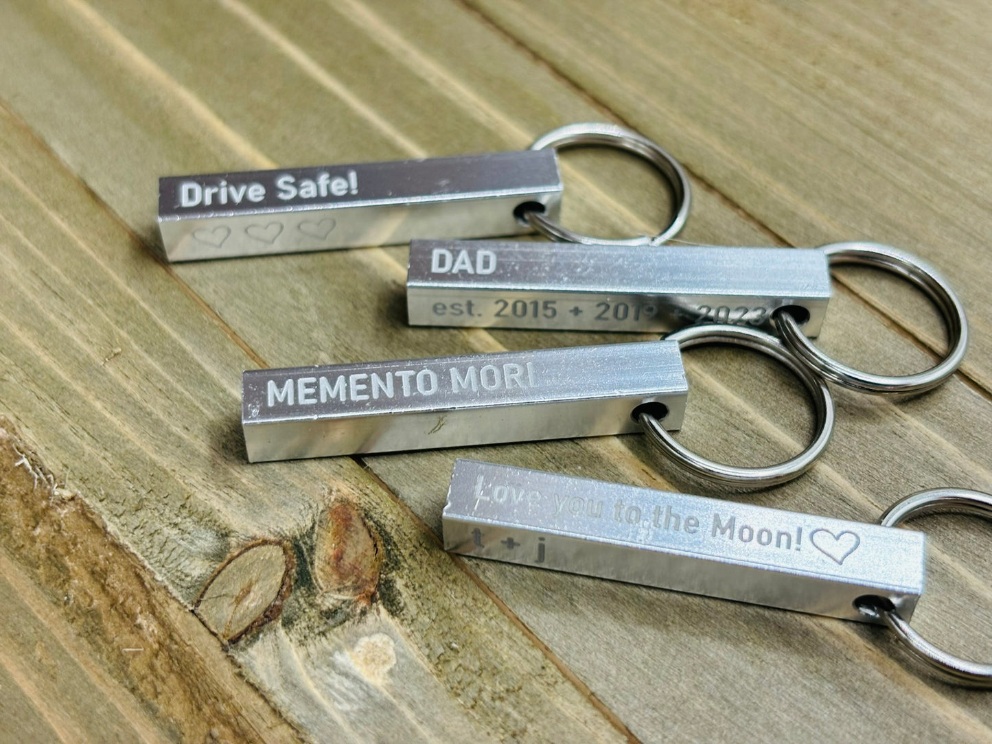Personalized Keychain, Aluminum bar