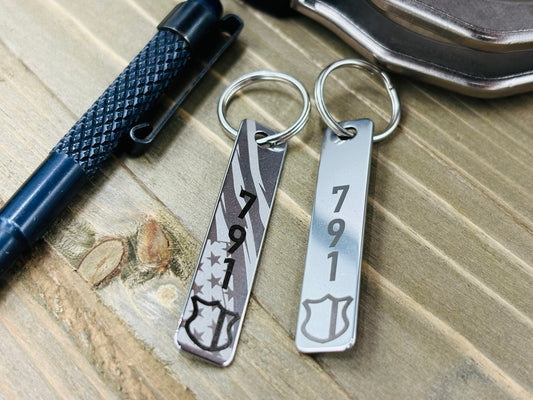 Police Badge Keychain