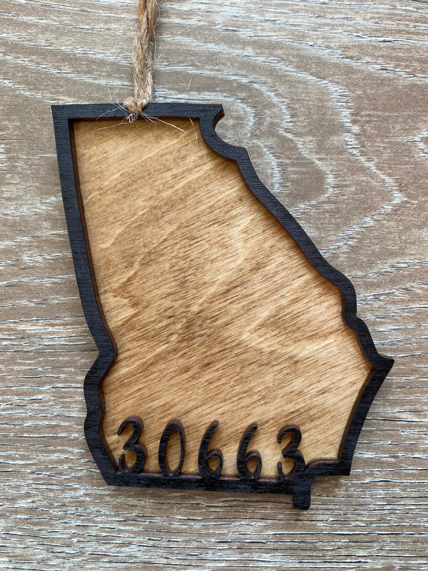 Georgia Christmas Ornament, custom Zip Code