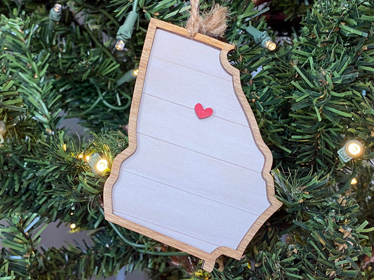 Georgia 'Heart' Ornament