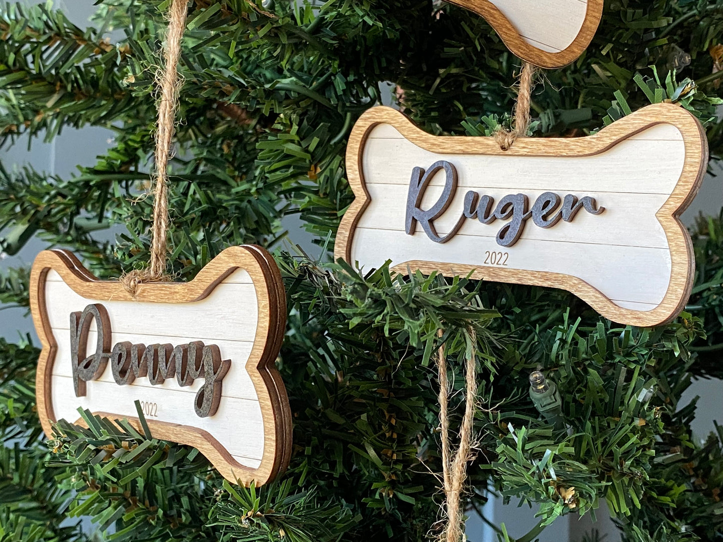 Personalized Dog Bone Christmas Ornament