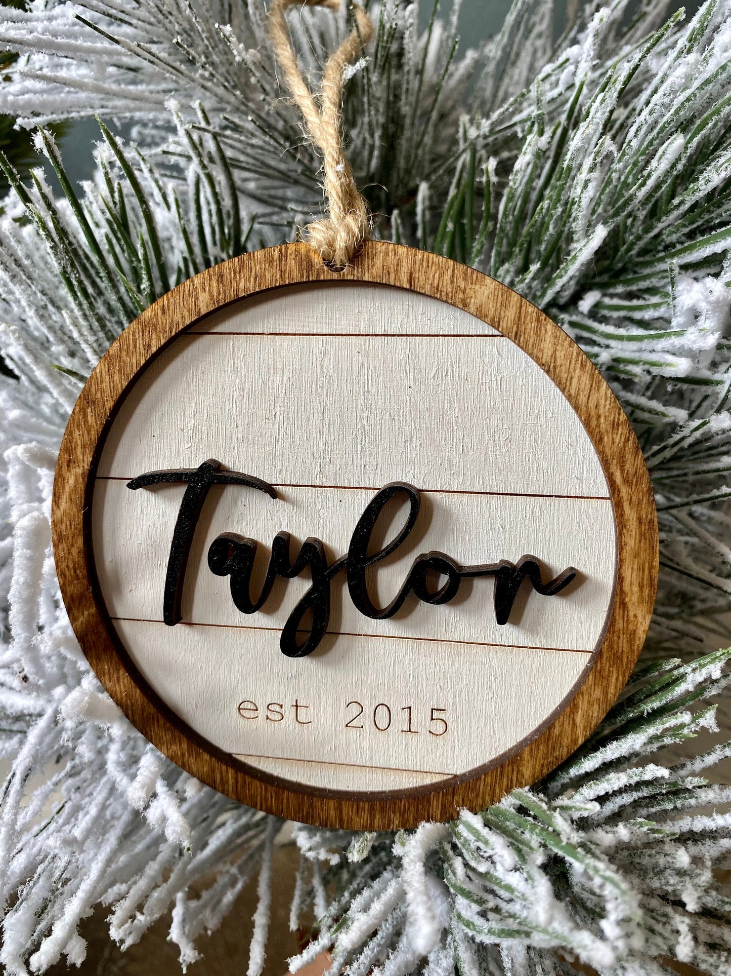 Personalized Farmhouse Christmas Ornament