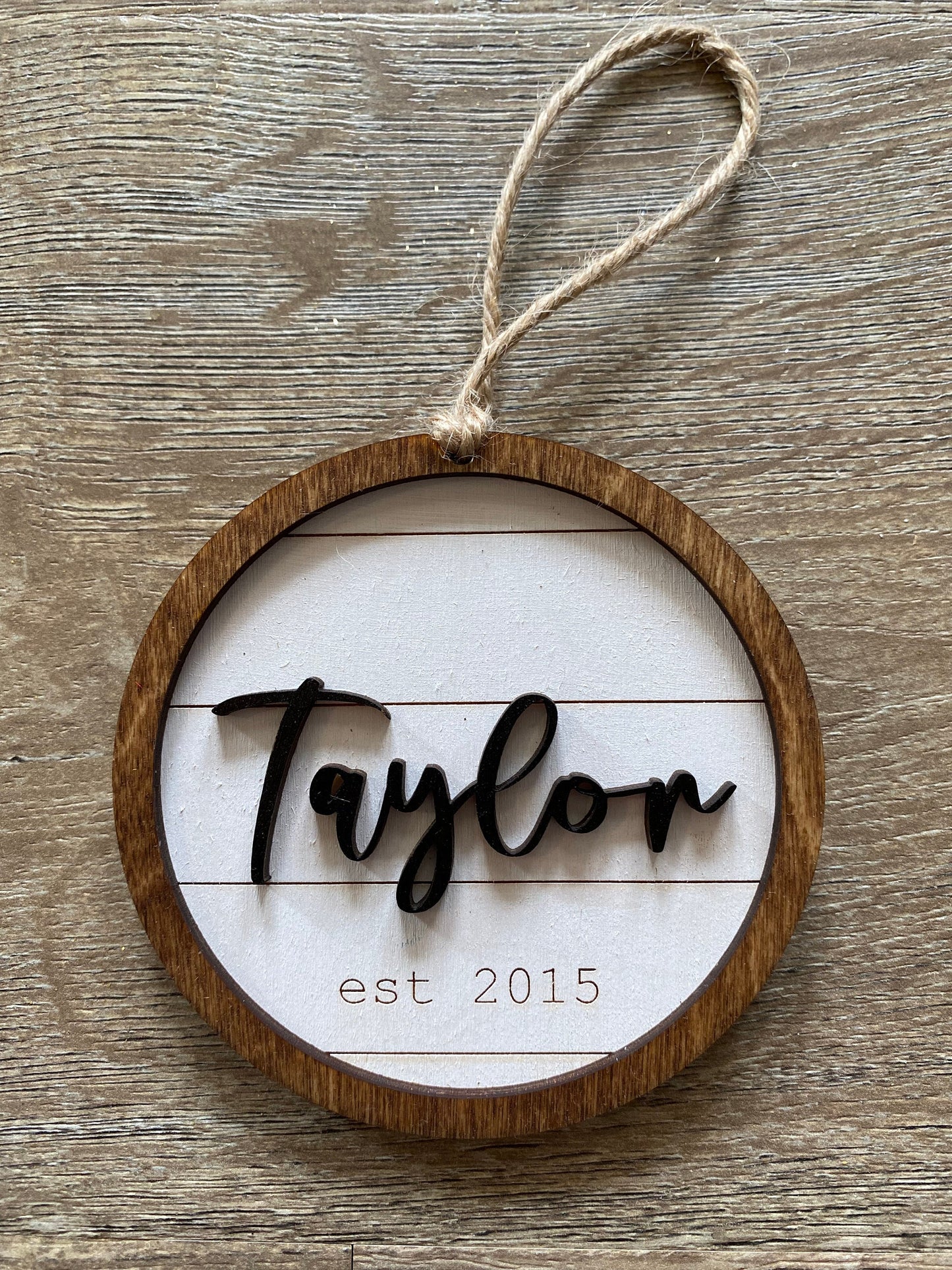 Personalized Farmhouse Christmas Ornament