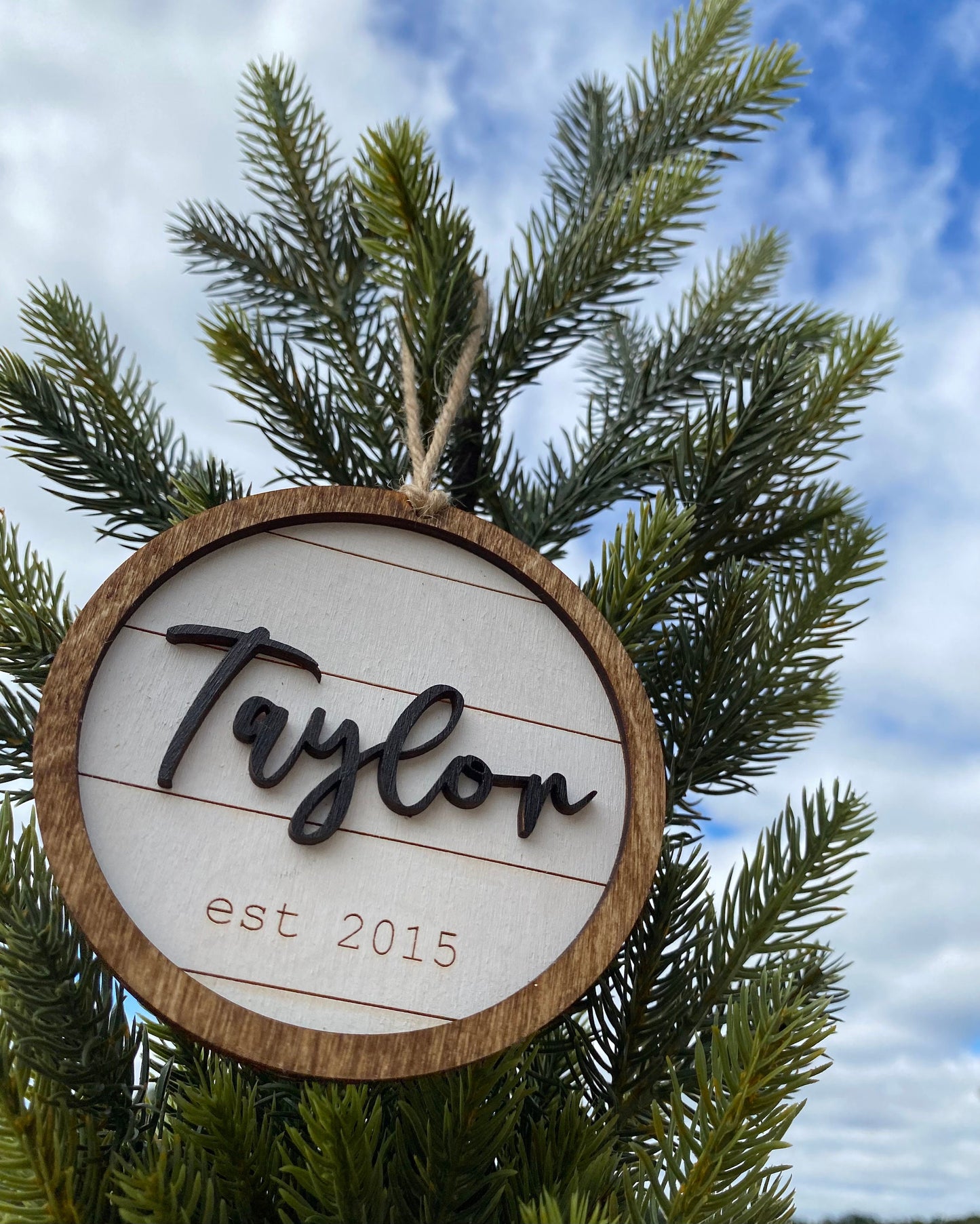 Personalized Farmhouse Christmas Ornament