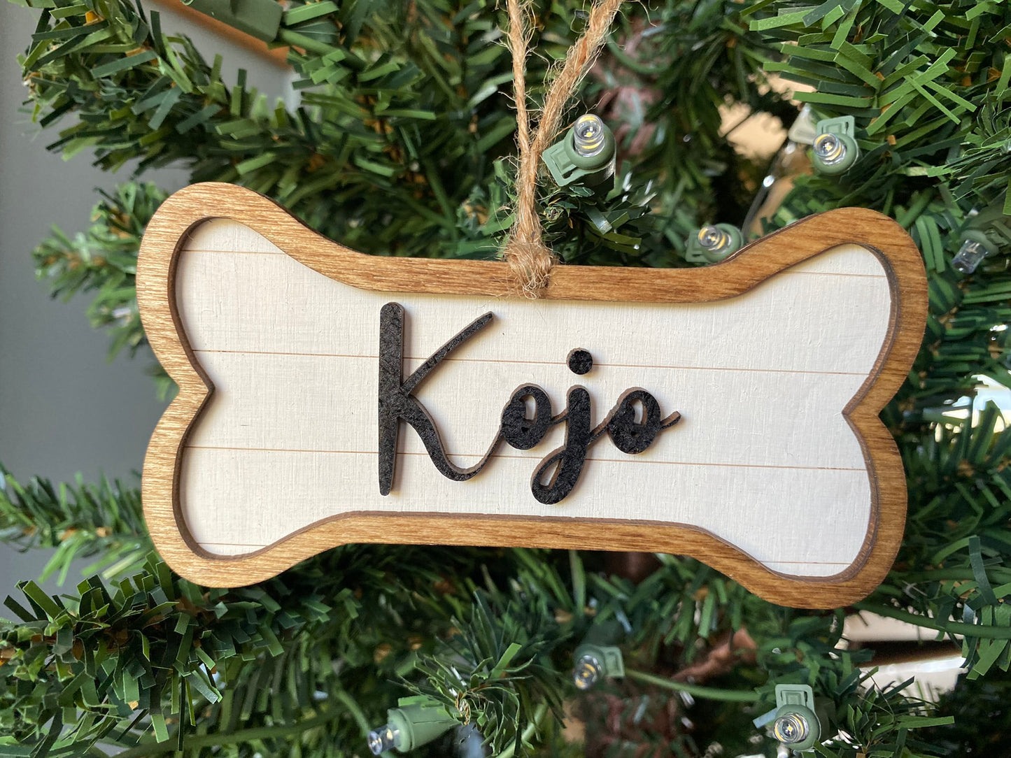 Personalized Dog Bone Christmas Ornament